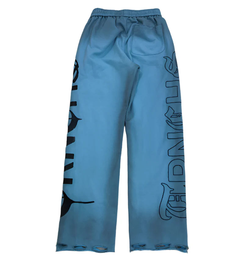 TRNCHS "CRIMSON SCRIPT" GAMA BLUE PANTS