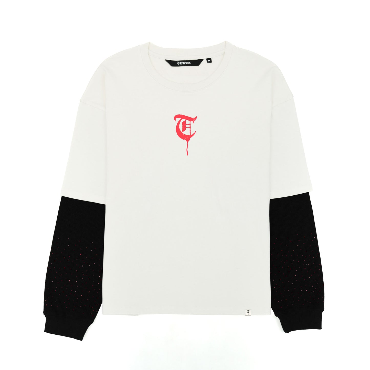 TRNCHS WITHIN THE DEPTHS LAYERED BLACK LONG SLEEVE TEE