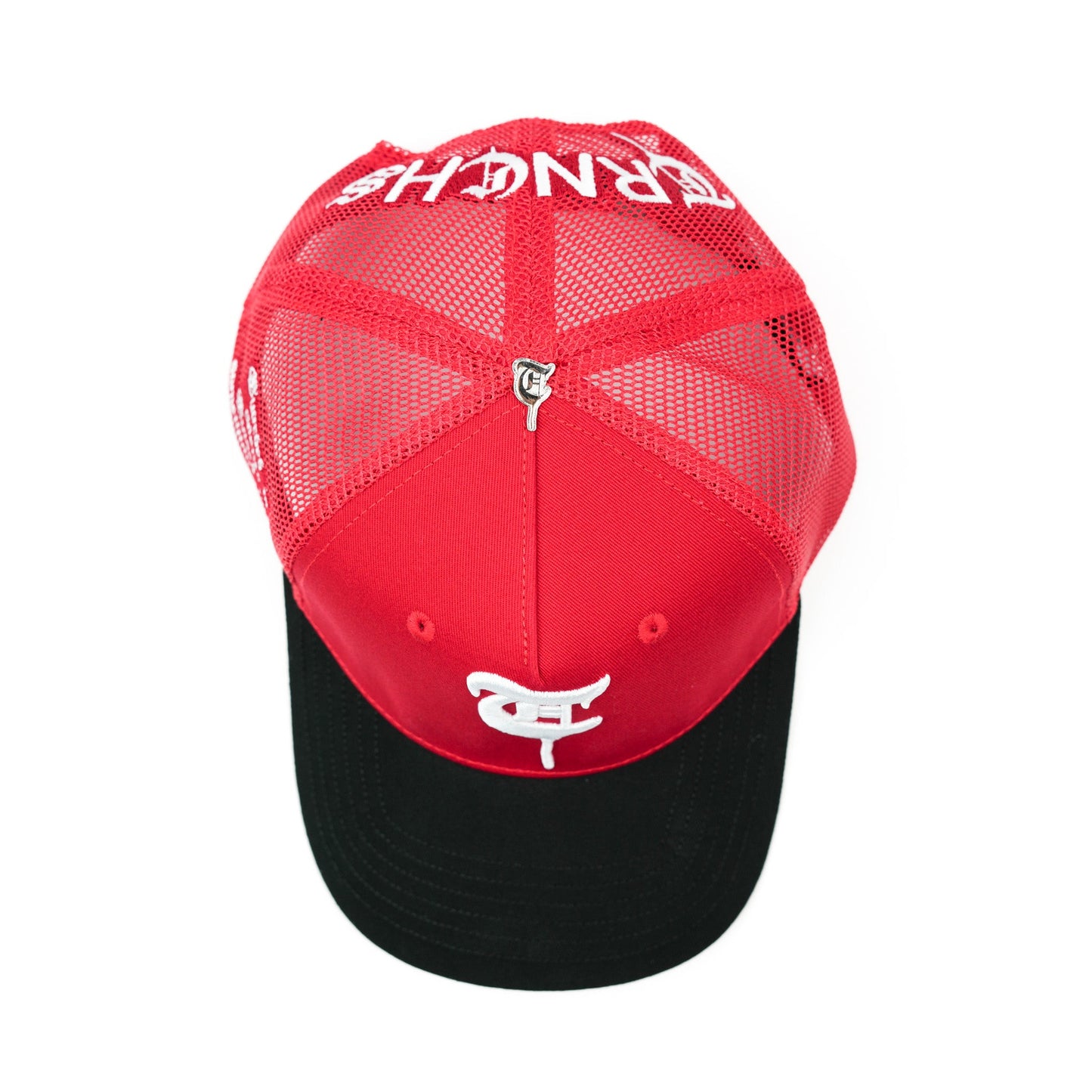 TRNCHS “5-PANEL TRUCKER CAP” RED/BLACK