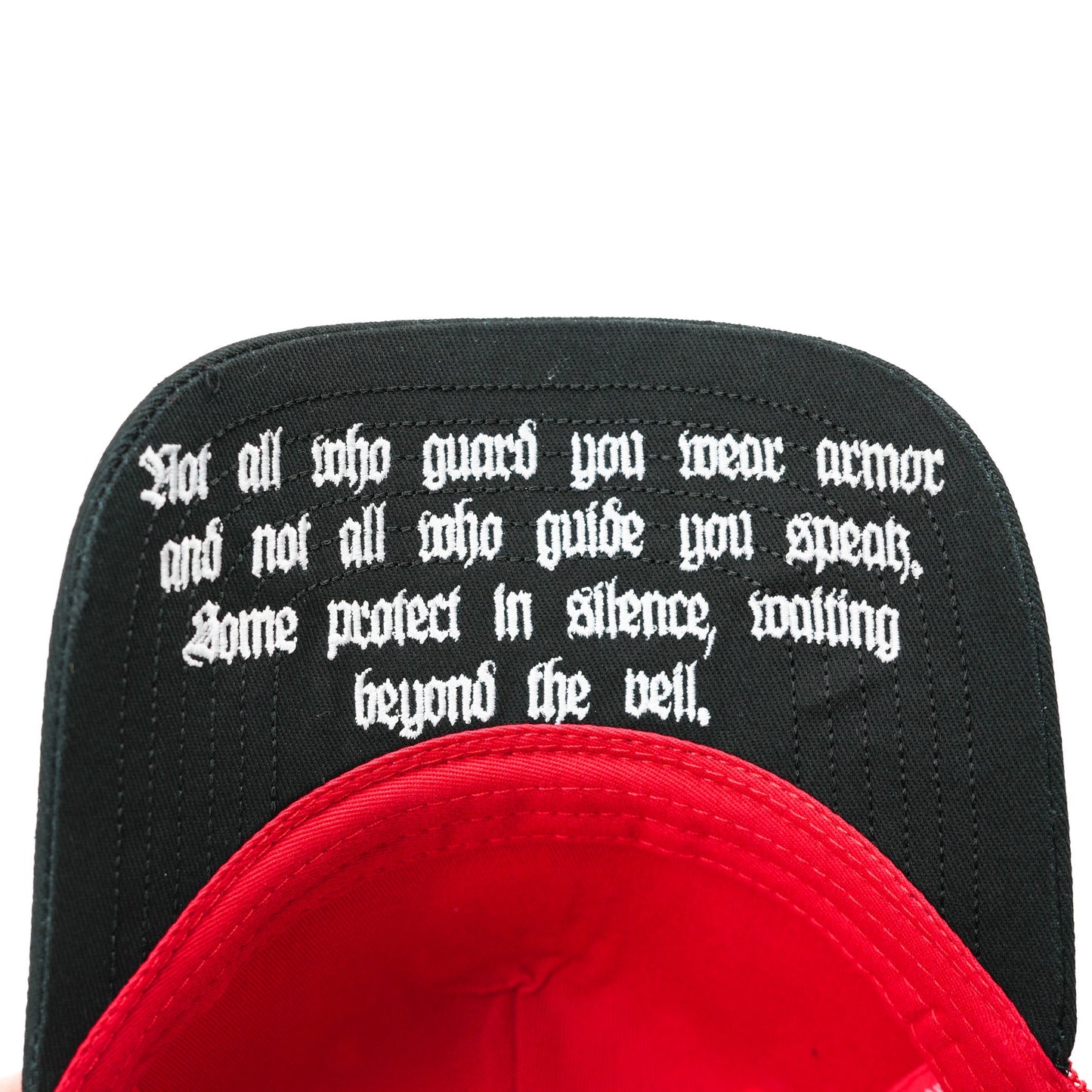 TRNCHS “5-PANEL TRUCKER CAP” RED/BLACK
