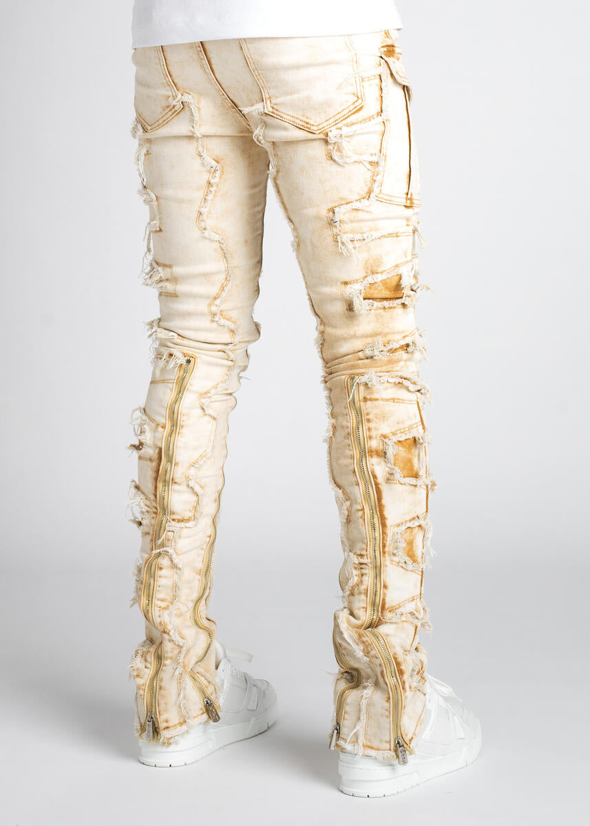 GUAPI CREAM VINTAGE STACKED DENIM