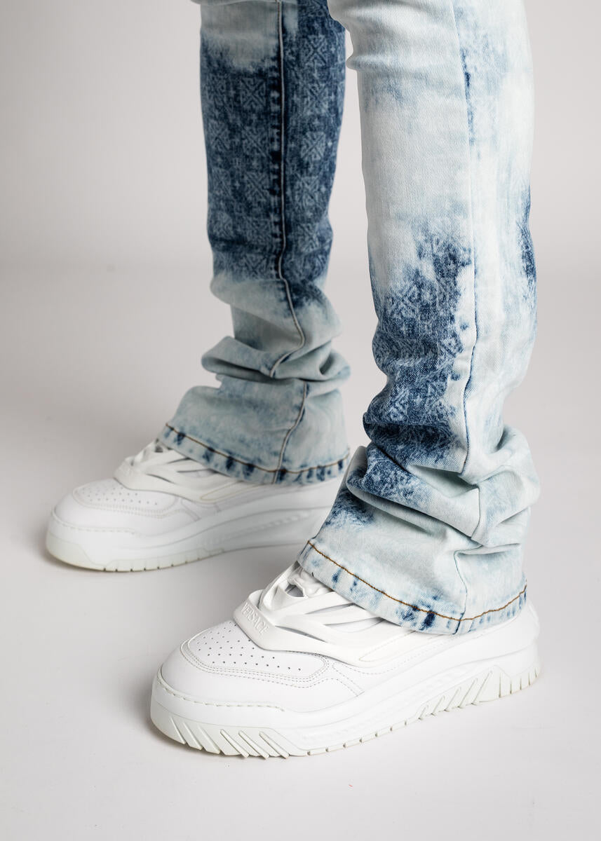 GUAPI AQUA BLUE BLEACHED DENIM