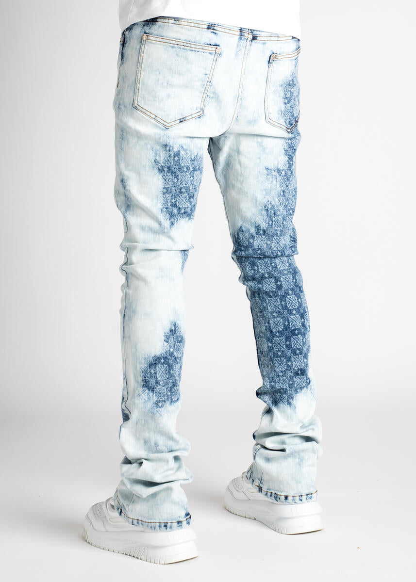 GUAPI AQUA BLUE BLEACHED DENIM