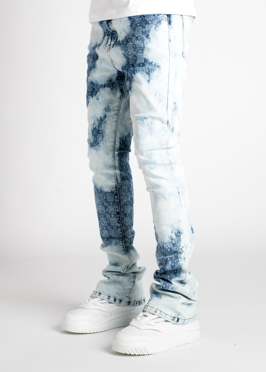 GUAPI AQUA BLUE BLEACHED DENIM