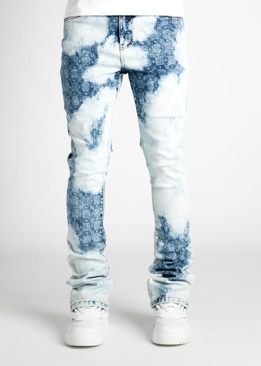 GUAPI AQUA BLUE BLEACHED DENIM