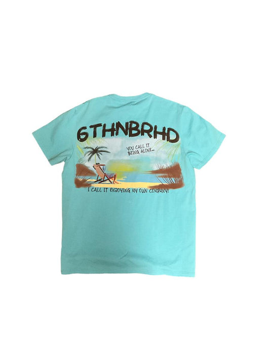 6TH NBRHD "ISLAND" TEE (AQUA)