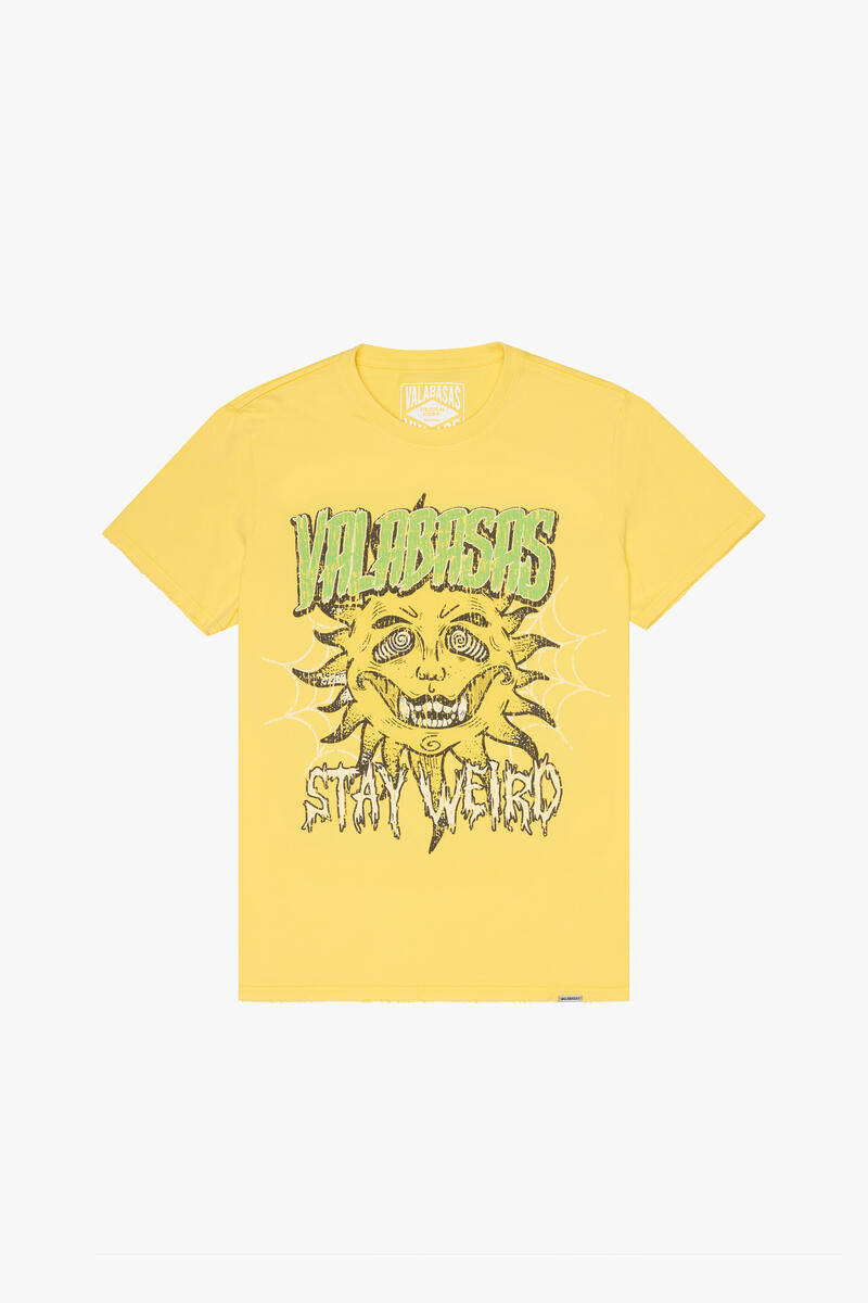 "STAY WEIRD" VINTAGE YELLOW TEE