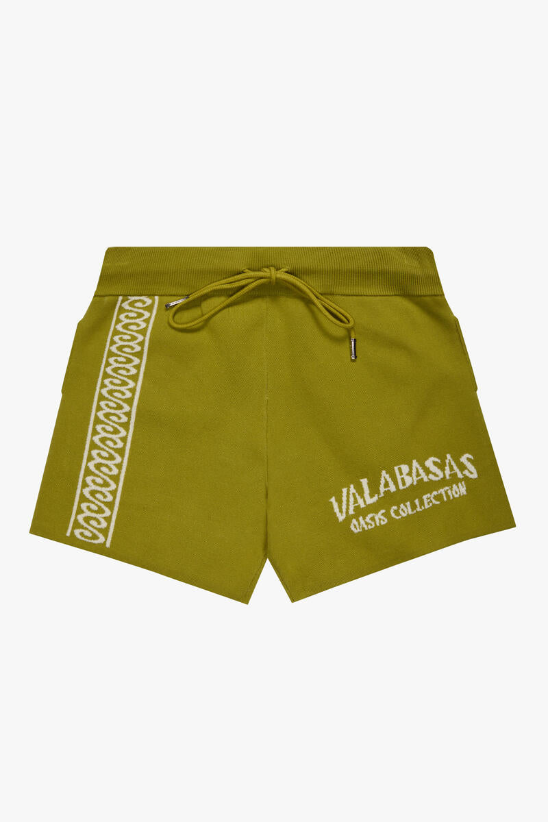 "TROPICO" GREEN WOVEN SHORTS