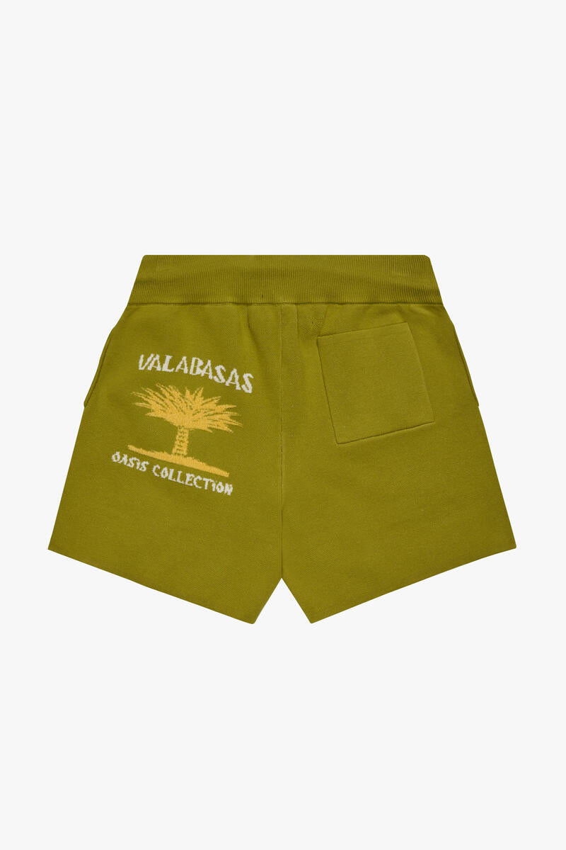 "TROPICO" GREEN WOVEN SHORTS