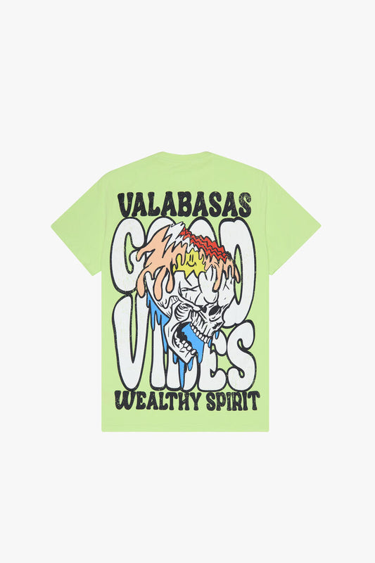 "WEALTHY SPIRIT" VINTAGE LIME TEE