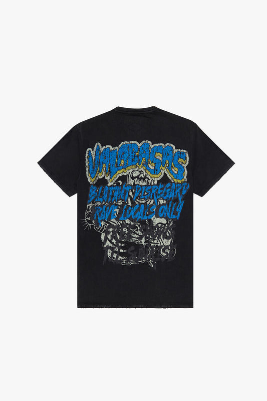 "PUNKED" VINTAGE BLACK TEE