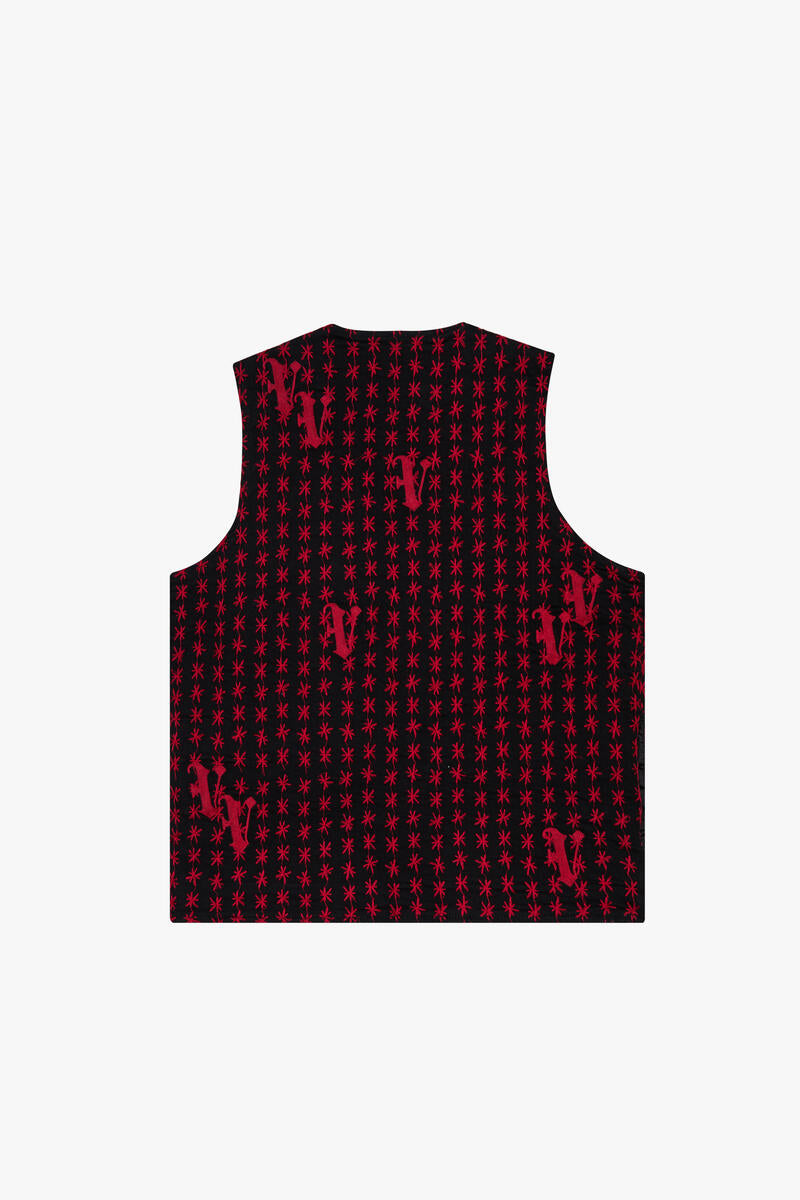 VALABASAS "STARLET" BLACK / RED VEST