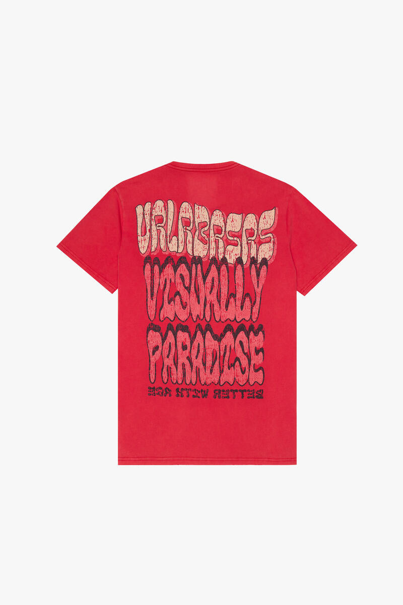 VALABASAS "V PARADISE" VINTAGE RED TEE