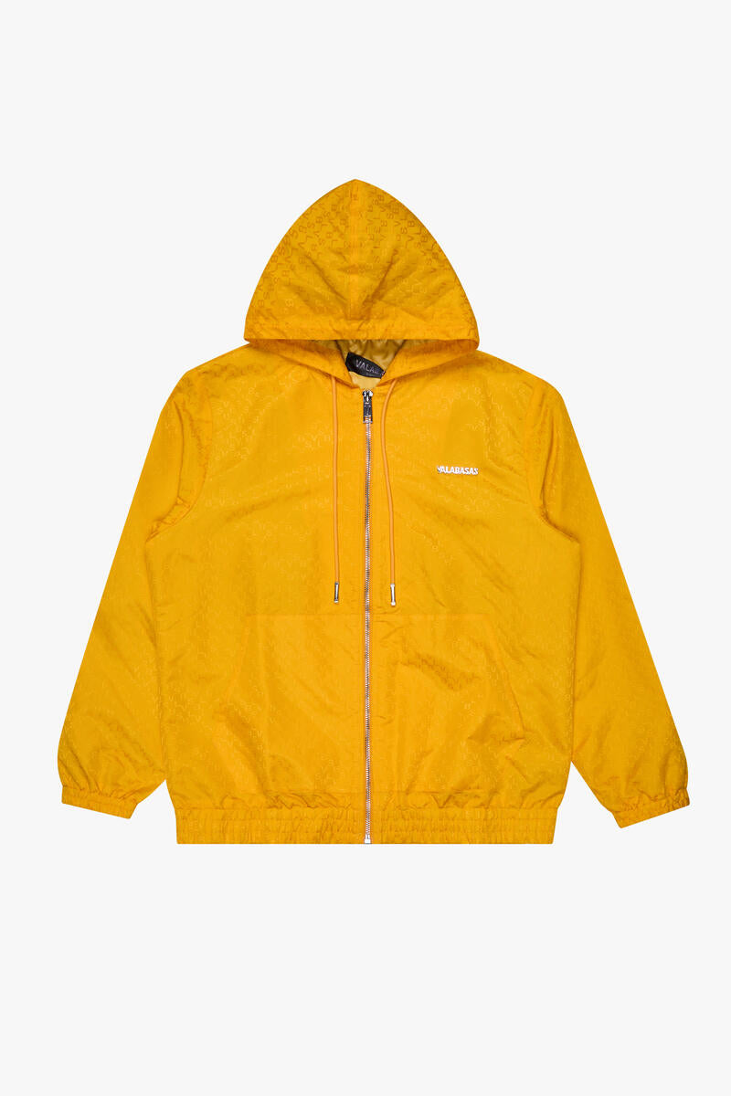 "MONOGRAM" YELLOW NYLON JACKET