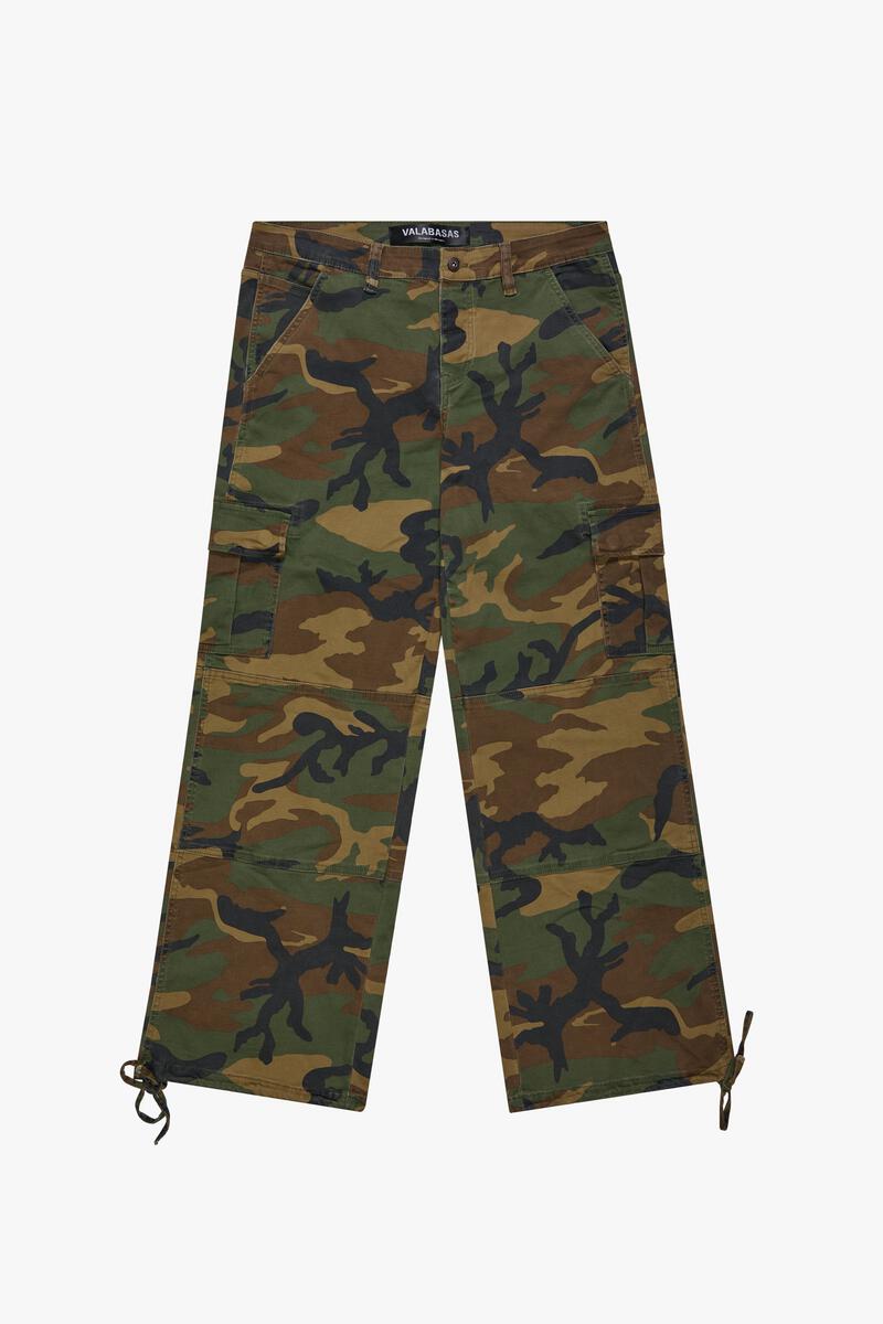 VALABASAS "SAFARI" FOILAGE GREEN BAGGY DENIM JEAN