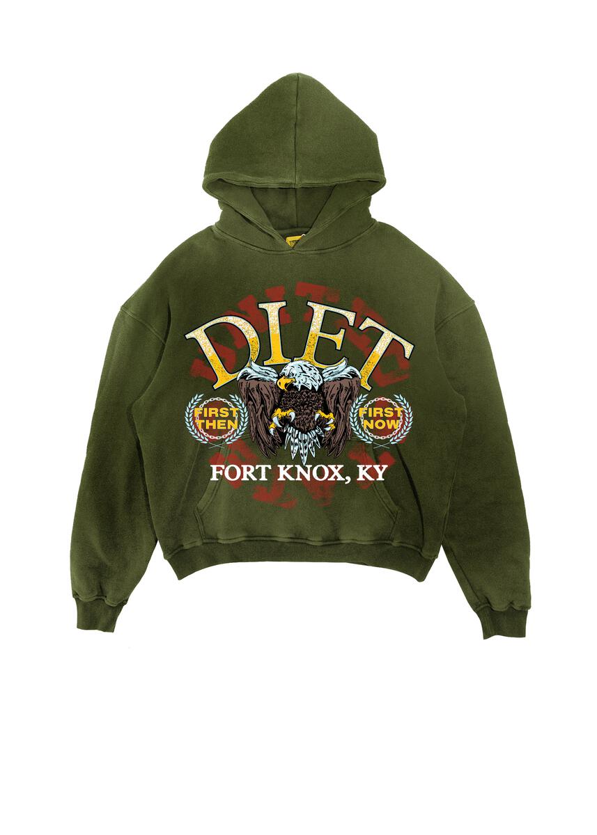 DSM "FRENCH TERRY FT KNOX" OLIVE HOODIE