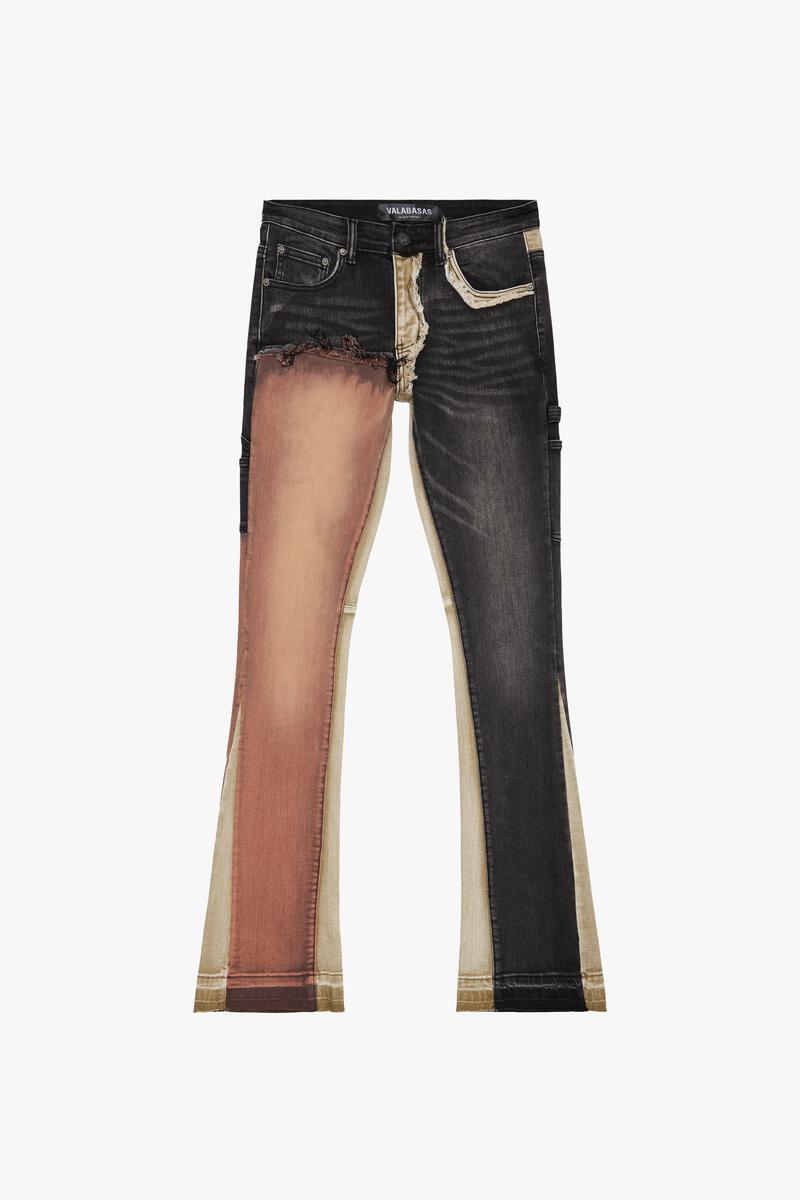 VALABASAS "CHICAGO" BRASSWOOD STACKED FLARE JEAN