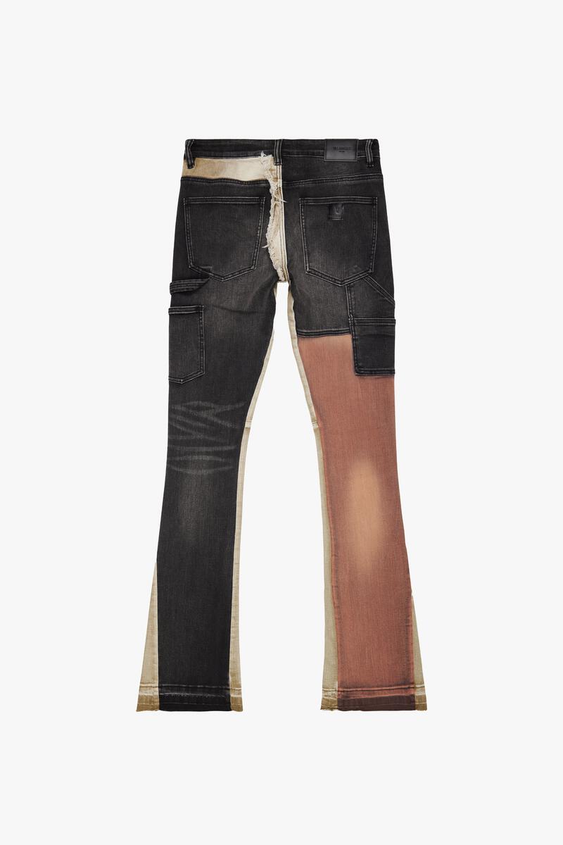 VALABASAS "CHICAGO" BRASSWOOD STACKED FLARE JEAN