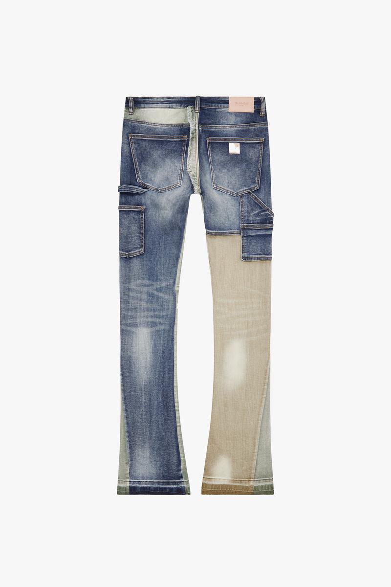 VALABASAS  "CHICAGO" CORAL REEF STACKED FLARE JEAN