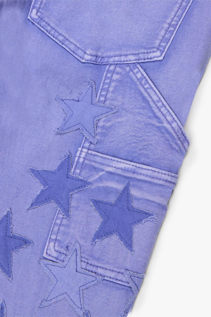 VALABASAS "V-STARS” PURPLE WASHED STACKED FLARE JEAN