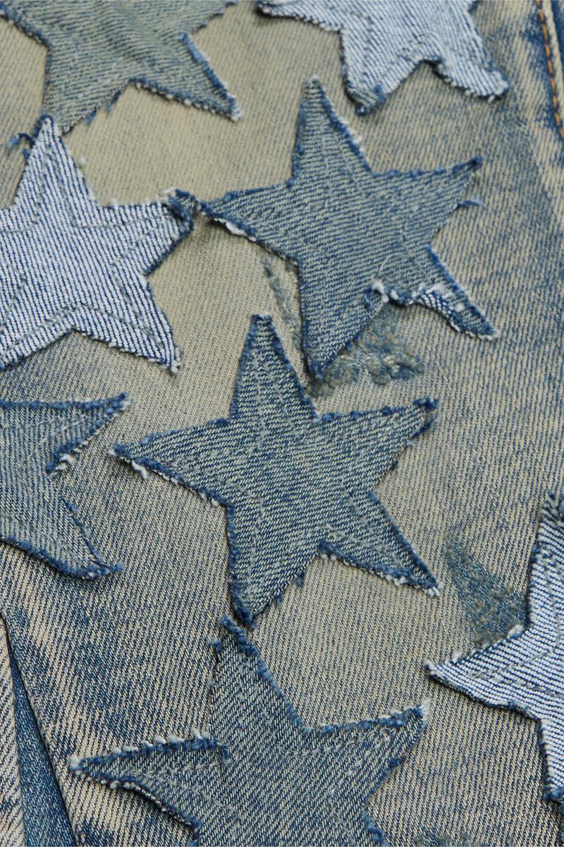 VALABASAS "V-STARS” VINTAGE WASH STACKED FLARE JEAN