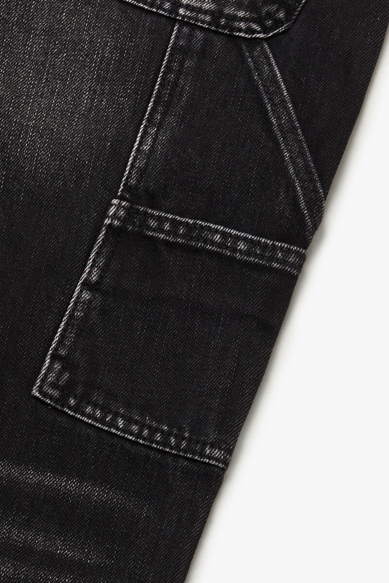 VALABASAS "INGENUITY" BLACK WASHED BAGGY DENIM JEAN