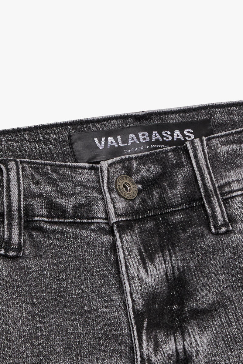 VALABASAS "SOAP" GREY SKINNY DENIM