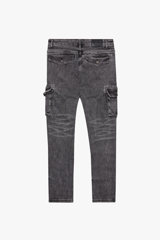 VALABASAS "SOAP" GREY SKINNY DENIM