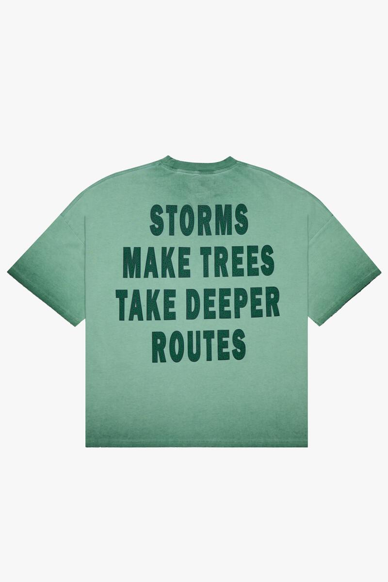 "RESILIENCE" GREEN OVERSIZED TEE