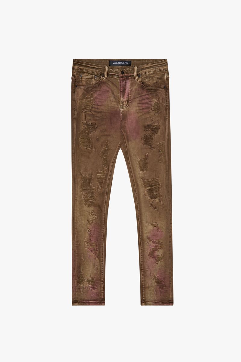 "HARVEST" BROWN WASH SKINNY