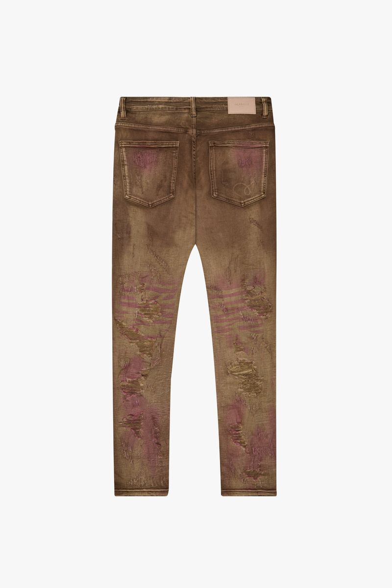 "HARVEST" BROWN WASH SKINNY