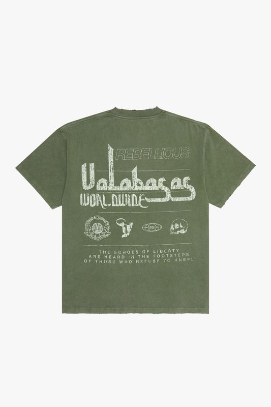 VALABASAS "FORMULA" VINTAGE OLIVE NEW FIT TEE