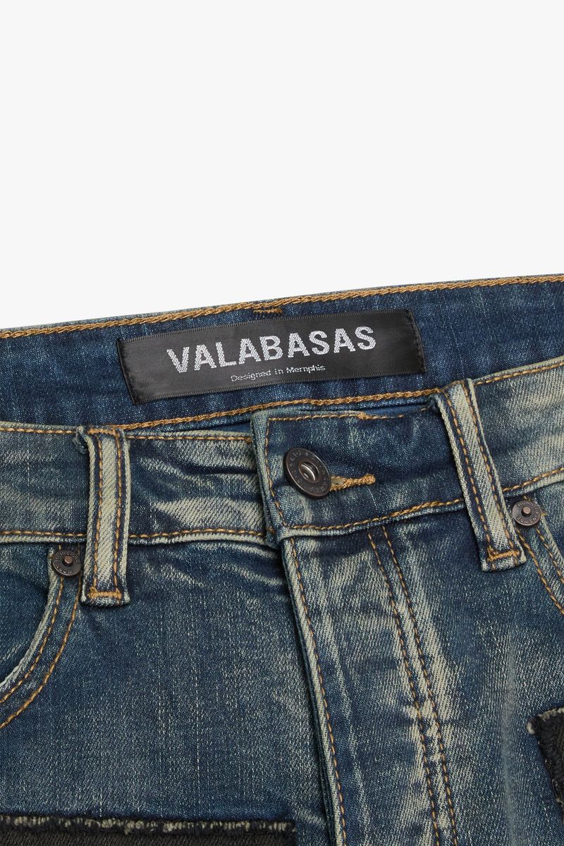 VALABASAS "PANELS" SKINNY DENIM JEANS