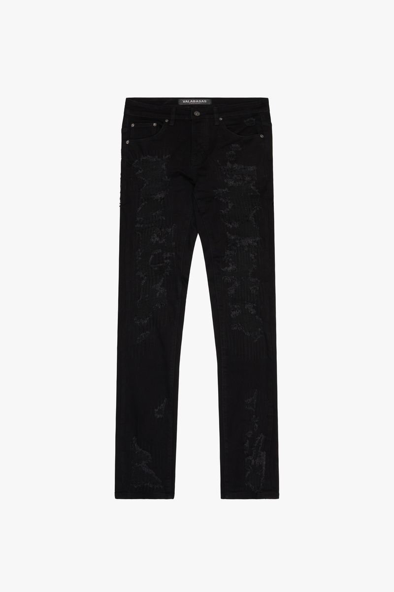 "TEARAWAY" BLACK SKINNY JEAN