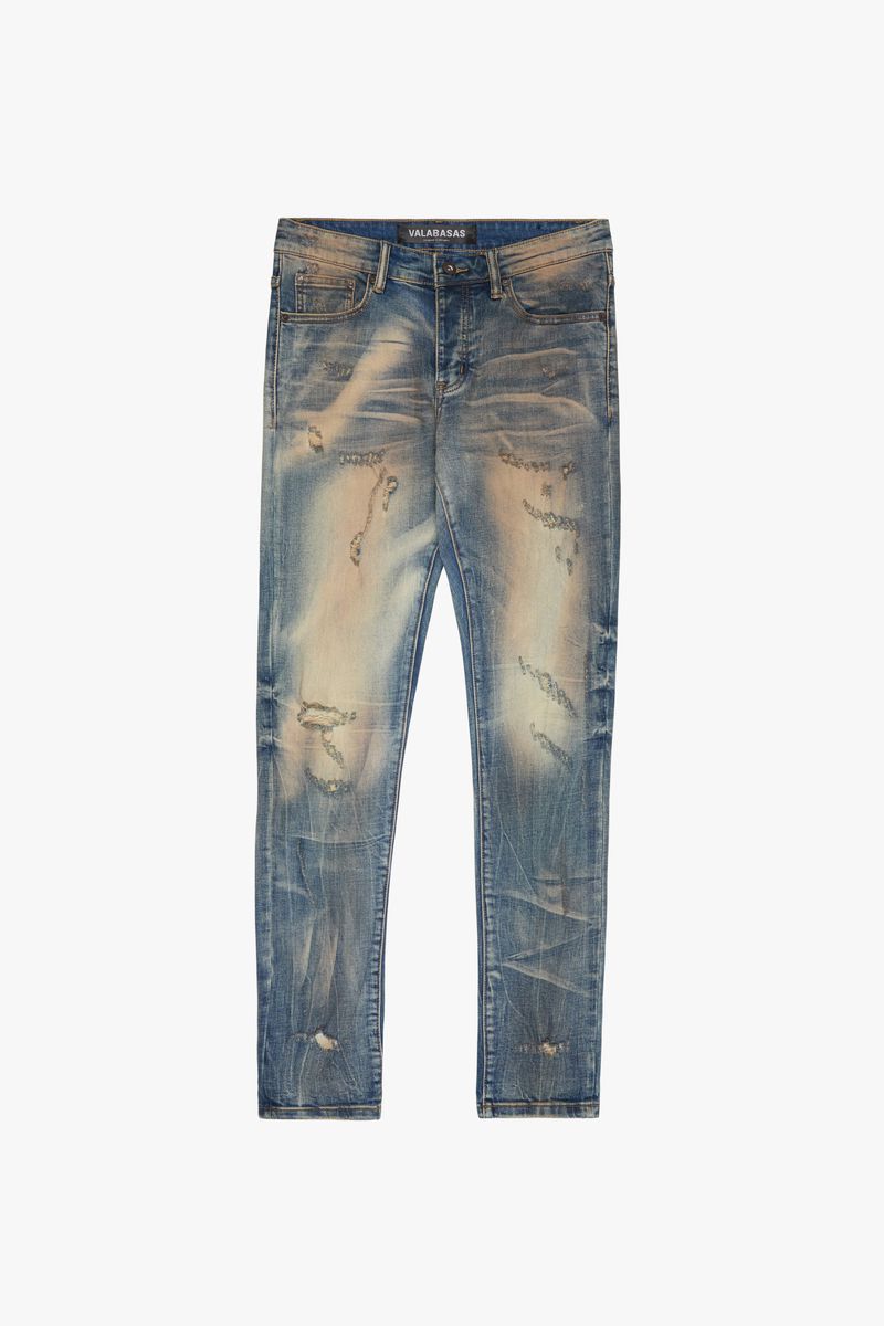 VALABASAS "WHIRL" VINTAGE BLUE SKINNY JEAN