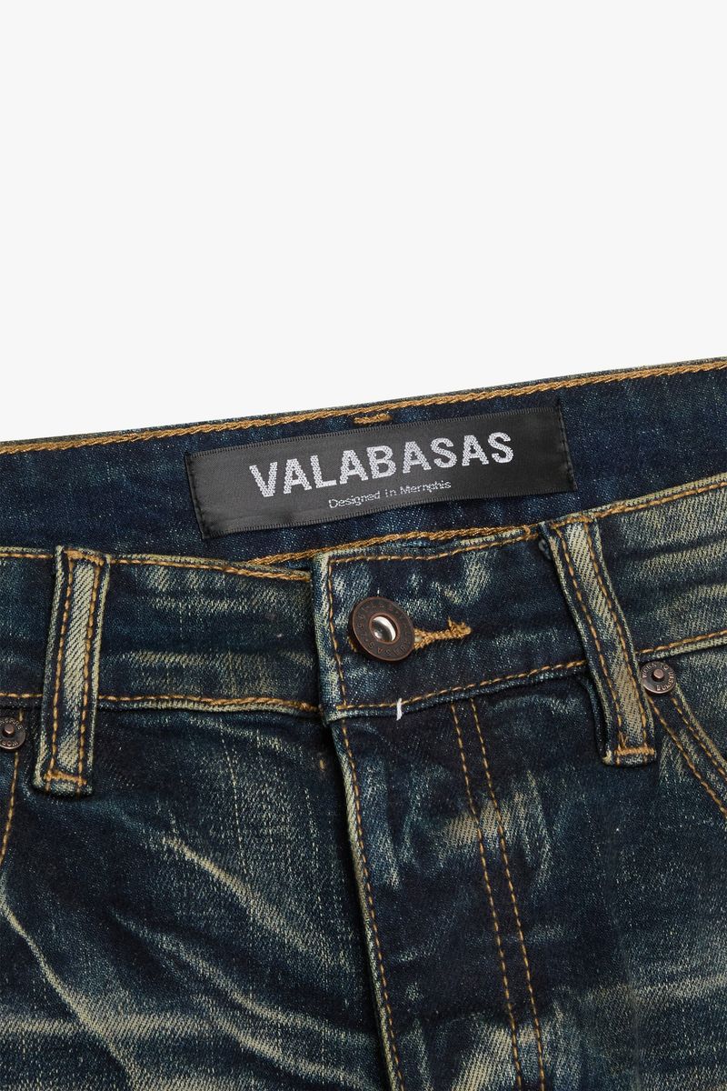 VALABASAS "SLEDGE" VINTAGE BLUE WASH SKINNY JEAN