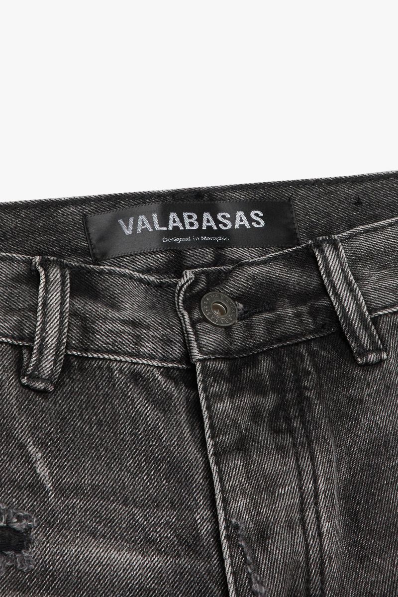 VALABASAS "HERSIR" GREY WASH BAGGY DENIM JEAN