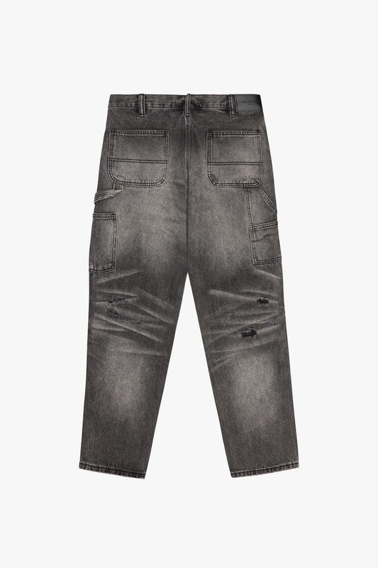 VALABASAS "HERSIR" GREY WASH BAGGY DENIM JEAN