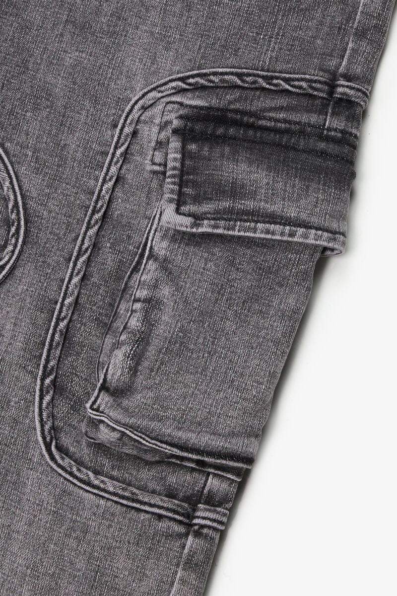 VALABASAS "POCKET TRAIL" GREY SKINNY DENIM JEAN