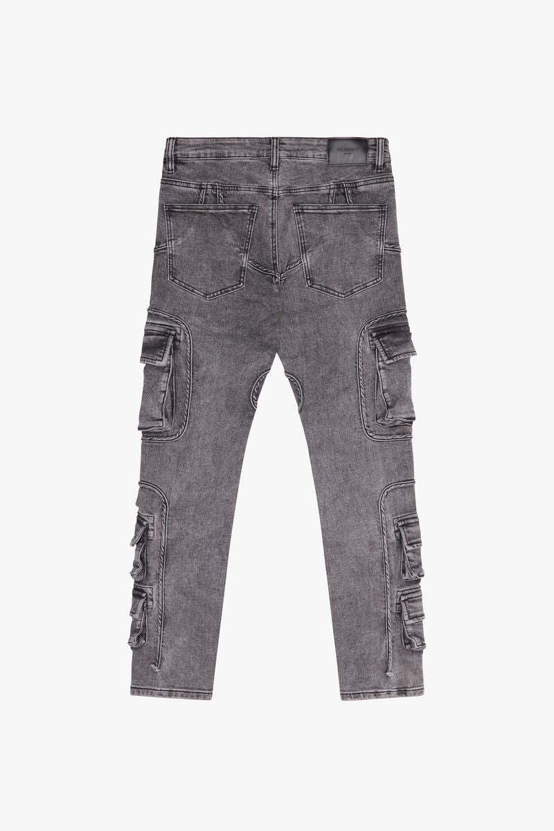 VALABASAS "POCKET TRAIL" GREY SKINNY DENIM JEAN