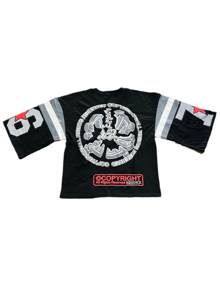 ESSSENCE FOOTBALL TEE (BLK/GRY)