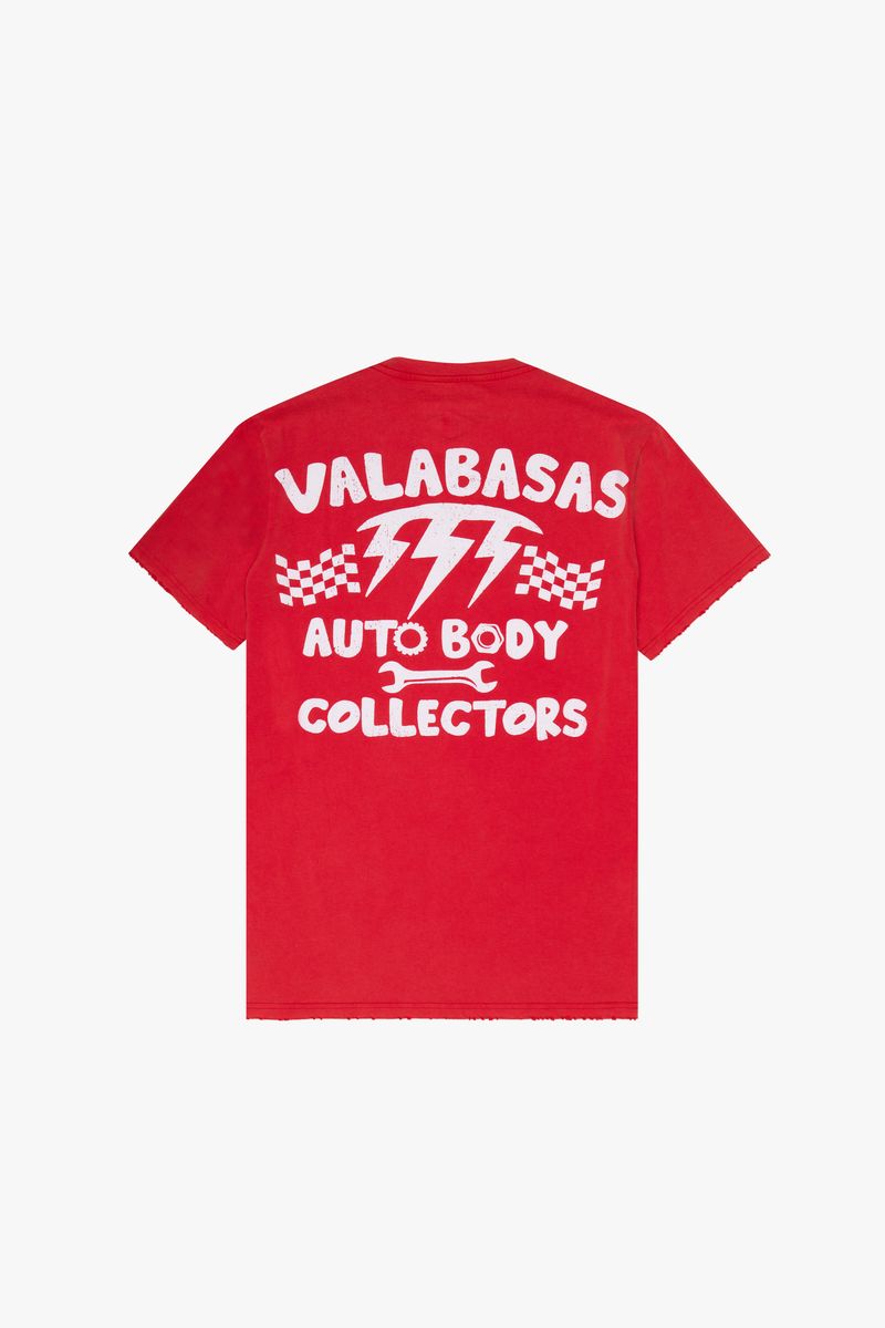 VALABASAS "GOLDFLAME" VINTAGE RED TEE