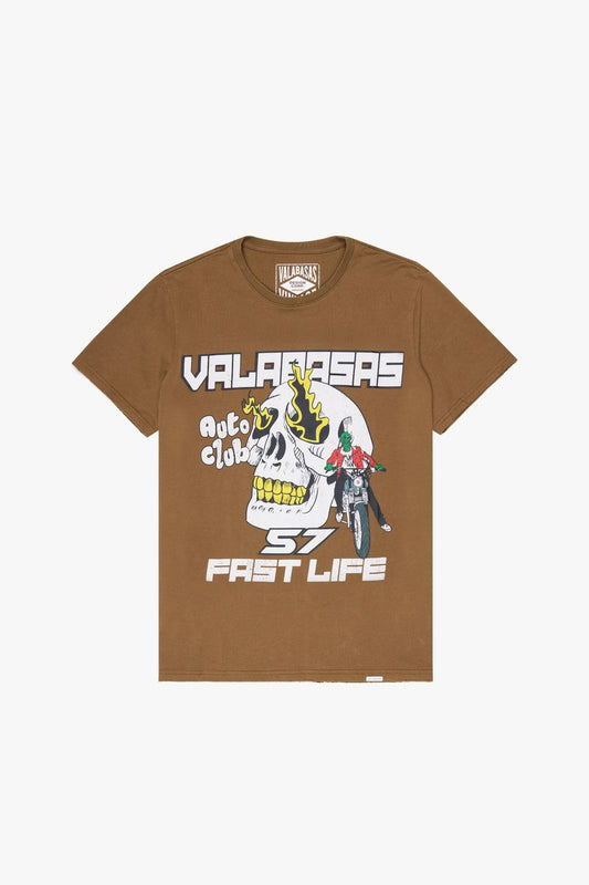 VALABASAS "GOLD FLAME" VINTAGE BROWN TEE