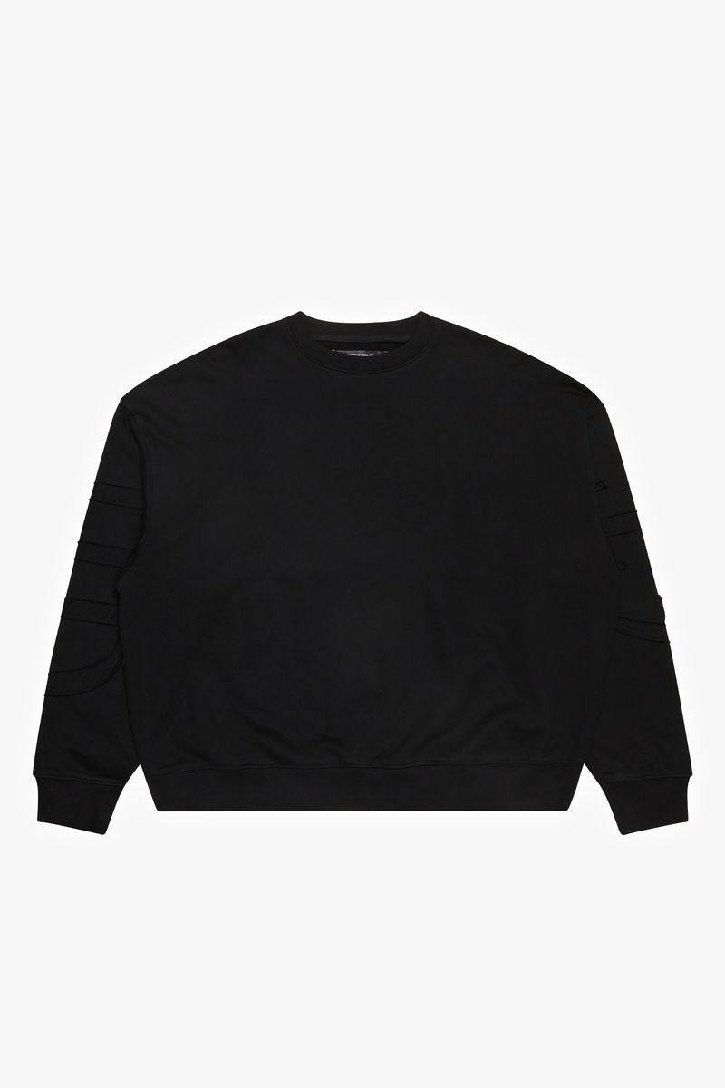 6TH "STATEMENT" BLACK CREW NECK