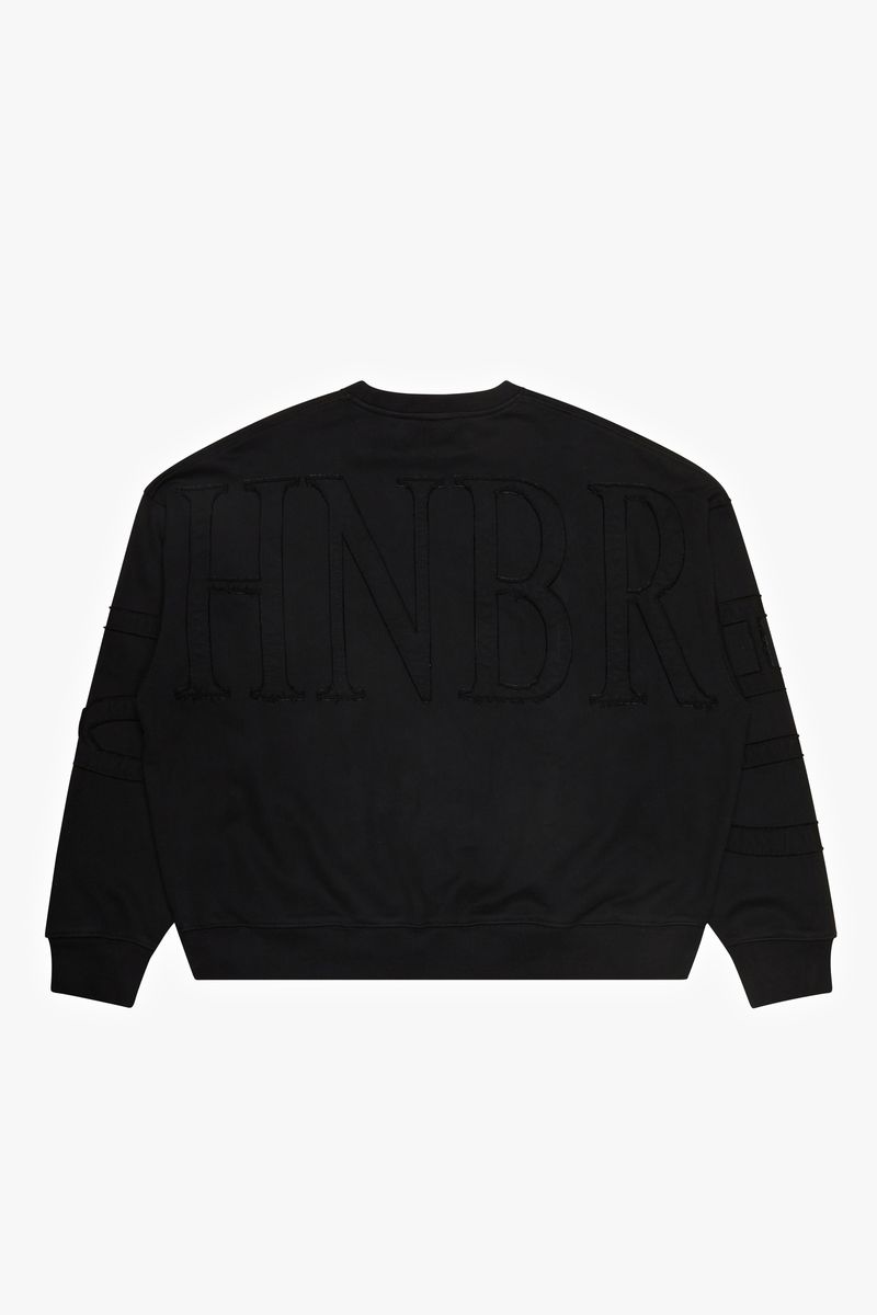 6TH "STATEMENT" BLACK CREW NECK