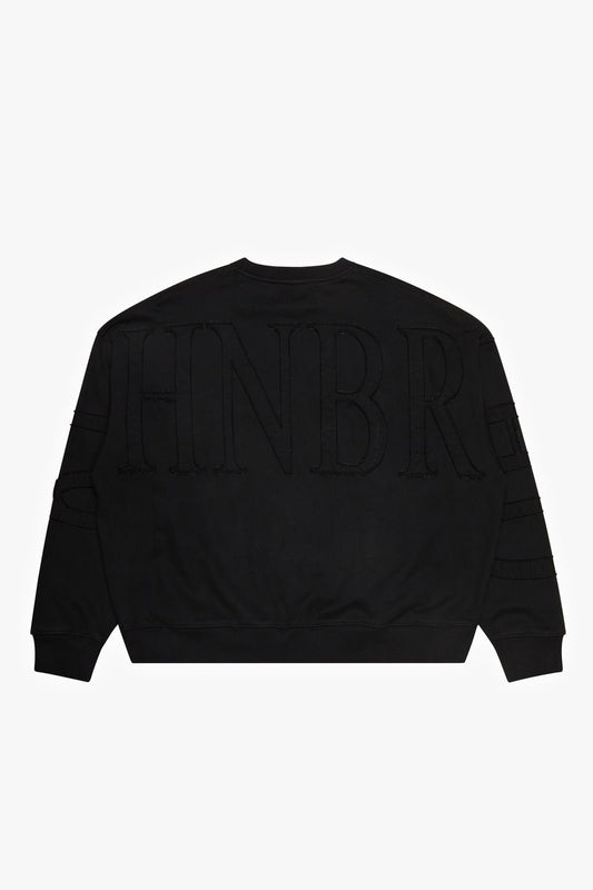 6TH "STATEMENT" BLACK CREW NECK