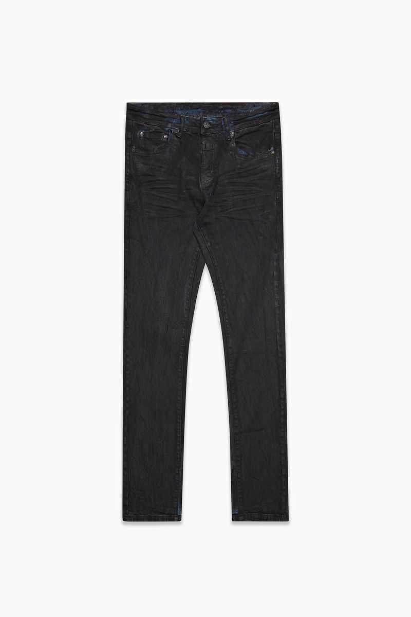 6TH "SLICK" BLK/BLU WAX DENIM JEANS