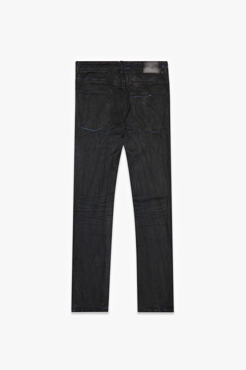 6TH "SLICK" BLK/BLU WAX DENIM JEANS