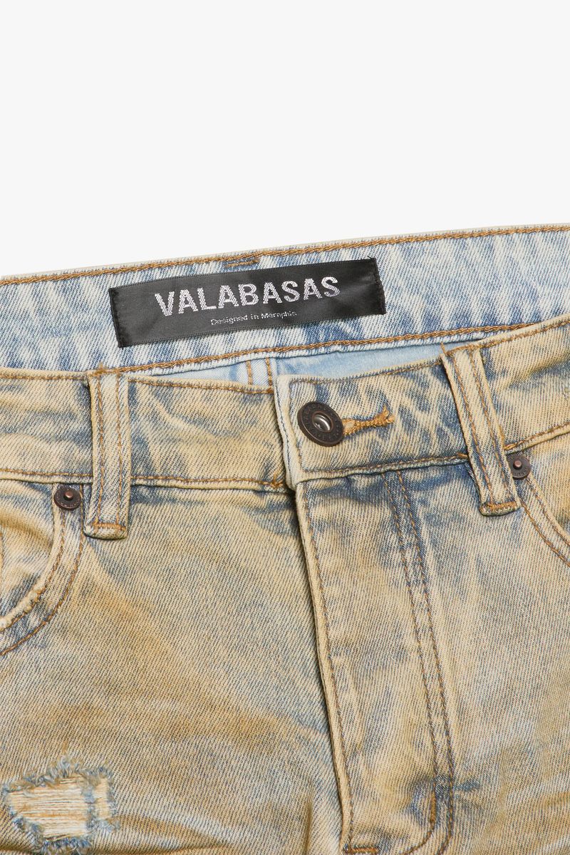 VALABASAS "CAESAR" LIGHT VITNAGE WASH STRAIGHT DENIM