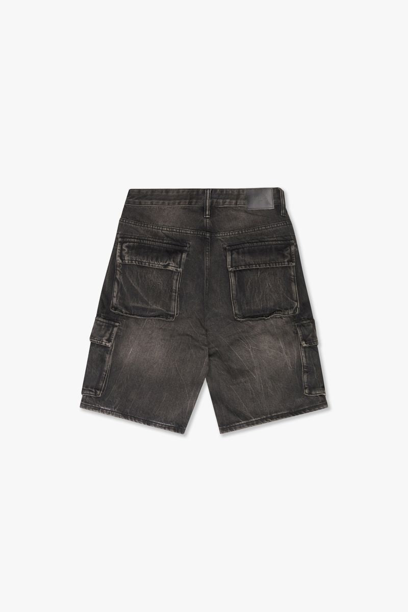 VALABASAS "CUTLASS" BLACK WASH DENIM SHORTS